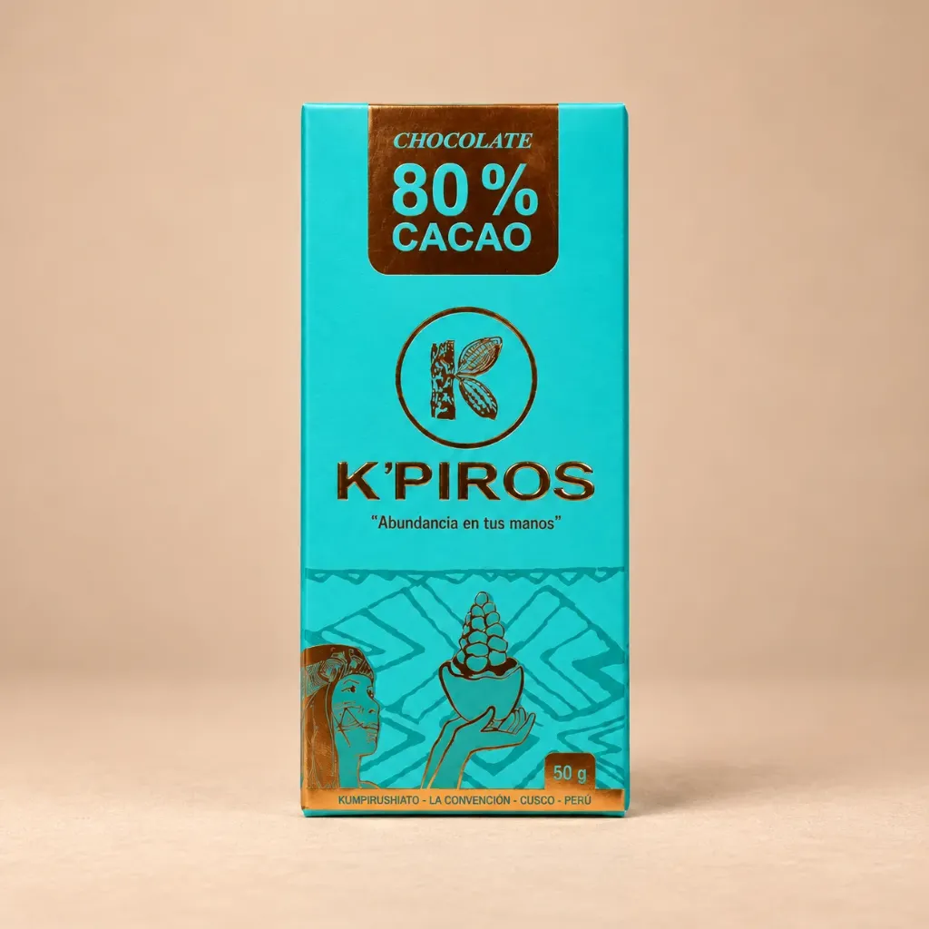 Chocolate Negro 80% Cacao Chuncho K´piros 50 Gr