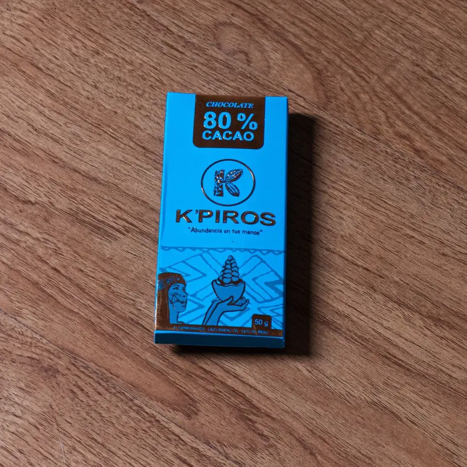 Chocolate Negro 80% Cacao Chuncho K´piros 50 Gr