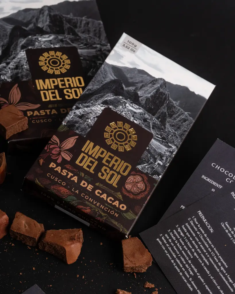 Pasta Cacao Chuncho Artesanal Imperio Del Sol 100 Gr