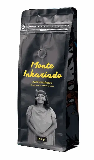 Café Tostado Monte Inkariado Variedad BLEN 100% orgánico - Puntaje Sca 81-82 - 250Gr